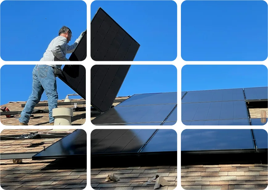 Solar panel installation near Manchester